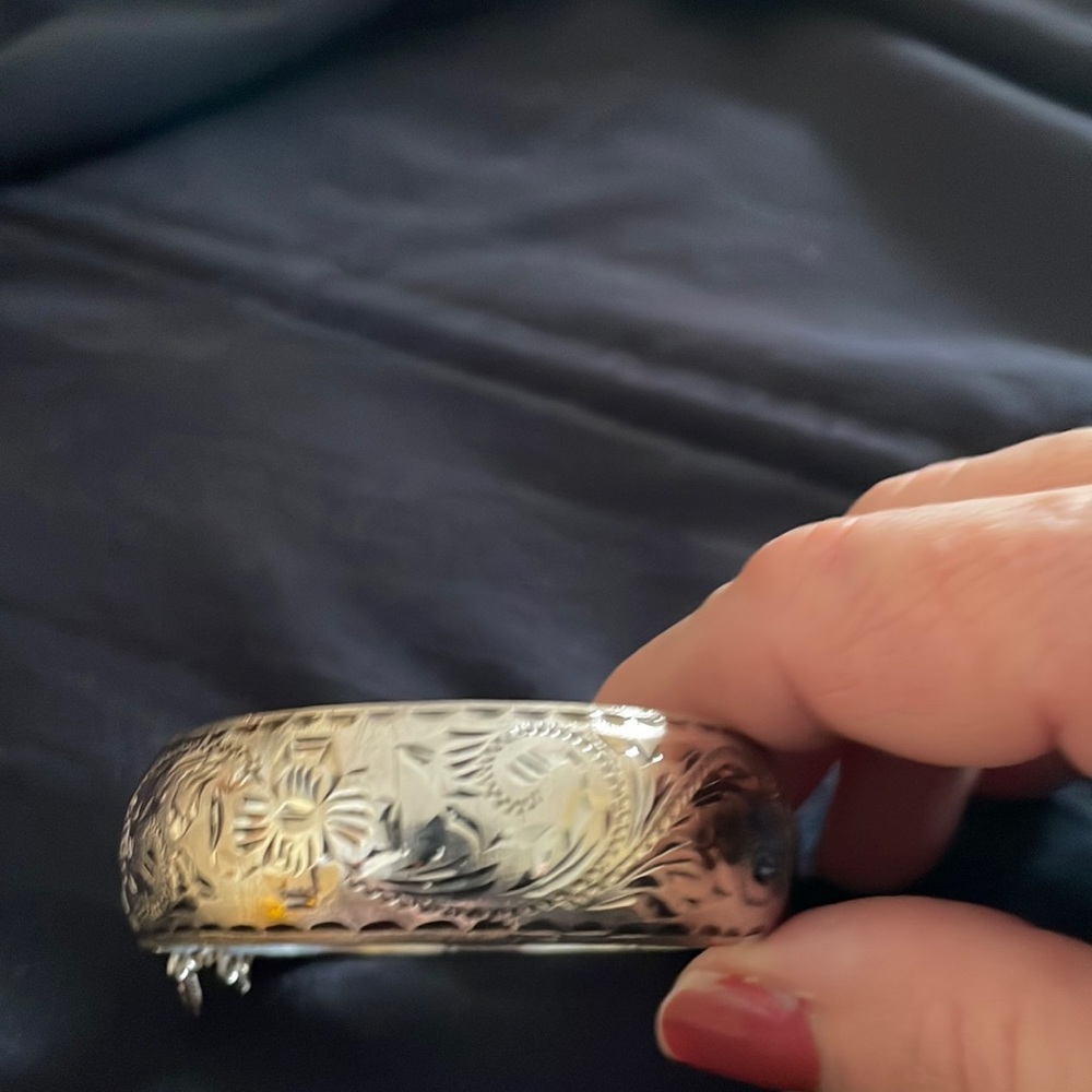 Sterling silver bangle bracelet